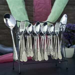STONE Laser Cutlery Set with Stand By A-one Cutlery