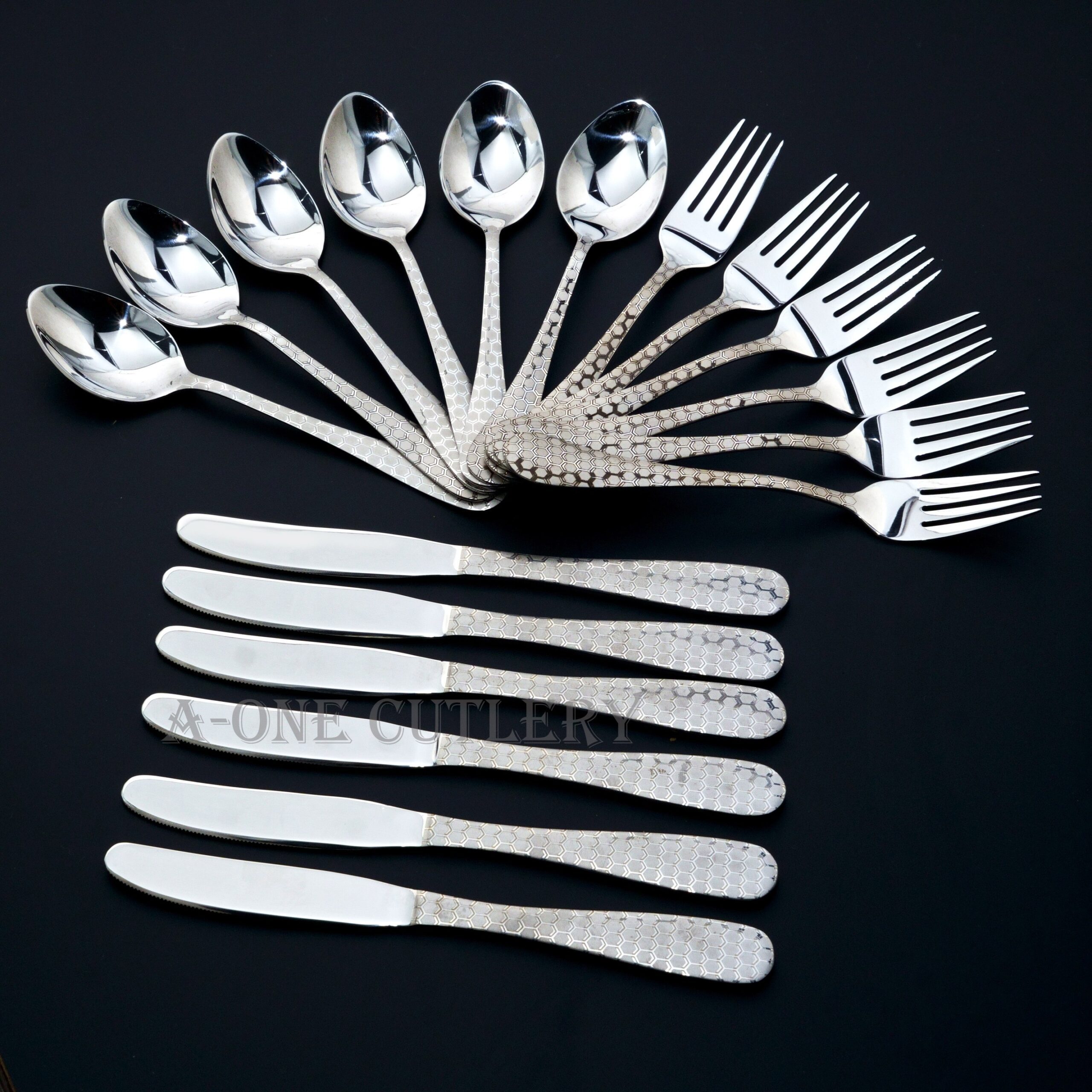 HONEY LASER Cutlery Set with Stand By A-one Cutlery - Image 5